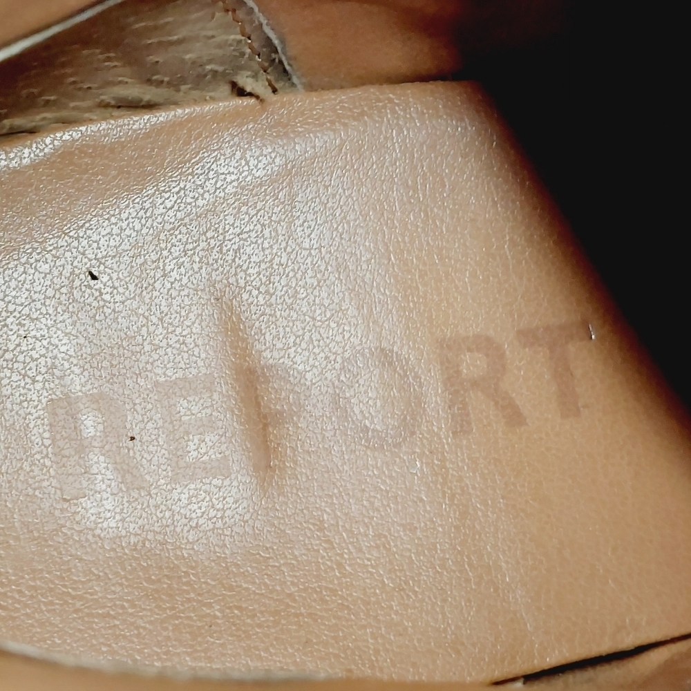 Report Mahogany Block Heel Pointy Toe Studded Ank… - image 8